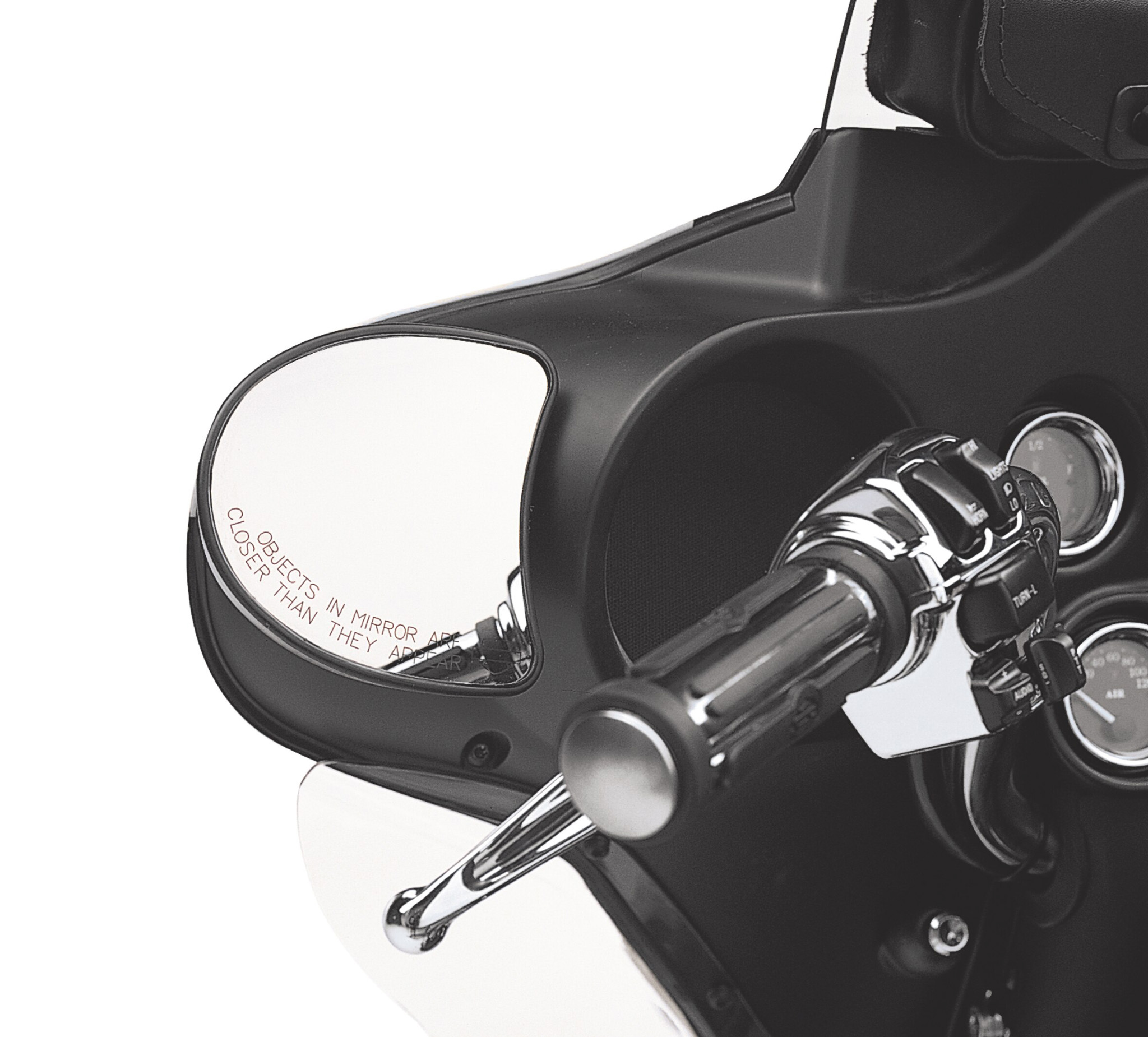For 96-13 Harley Street Glide FLHX Touring Inner Fairing Mount Mirror Set Black